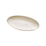 XM - MELAMINE BEIGE MATT OVAL PRESENTATION PLATTER 34 x 24 x 5 CM