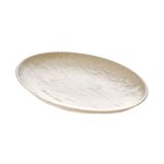 XM - MELAMINE BEIGE MATT OVAL PRESENTATION PLATTER 39 x 28 x 5.5 CM
