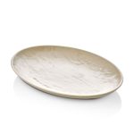 XM - MELAMINE BEIGE MATT OVAL PRESENTATION PLATTER 47.5 x 32.5 x 5.5 CM