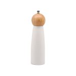 XM - WOODEN SALT/PEPPER MILL WHITE/NATURAL 6 x 22 CM