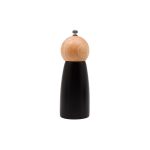 XM - WOODEN SALT/PEPPER MILL BLACK/NATURAL 6 x 17 CM