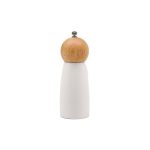 XM - WOODEN SALT/PEPPER MILL WHITE/NATURAL 6 x 17 CM