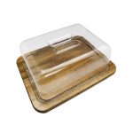 XM - ACACIA WOODEN BOARD WITH PC LID 30 x 24 x 12 CM