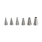 LEONE - PASTRY TIPS ROUND ST/ST 2.5 x 4 CM SET OF 6