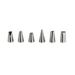LEONE - PASTRY TIPS ASSORTED ST/ST 2.5 x 4 CM SET OF 6