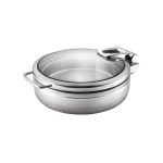 BUFFET CHOICE - HYDRAULIC CHAFING DISH ROUND 46 CM 5.7 LTS INDUCTION READY INOX 18/10