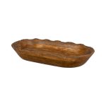 BUFFET CHOICE - MANGO WOODEN OVAL BOWL 47.5 x 27.5 x 7.5 CM