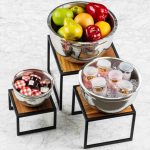 TC - SQUARE WOOD AND STEEL RISERS SET OF 3 - 26 x 26 x 20.5 CM - Image 2