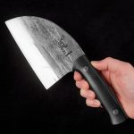 SAMURA - BLACK HANDLE CLEAVER MAD BULL 14.5 CM 59 HRC SMB-0041B - Image 6