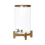 ESPIEL - GLASS DISPENSER WITH WOODEN STAND 24.5 x 38 CM / 8 L