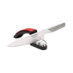 GLOBAL - SET OF G-2 CHEFS KNIFE AND 220/BR MINOSHARP KNIFE SHARPENER - Image 2