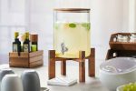 LEONE - ROUND JUICE DISPENSER 6.5 L ACACIA BASE - Image 2