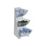 TOMGAST - BUFFET 3-FLOOR STAND ST/ST WITH PLASTIC BOWLS 19 x 24 x 41 CM