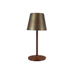 NOV - TABLE LAMP CONICAL HEAD RECHARGEABLE BICOLOUR COCOA RUSTIC 11 x 25 CM / LAMP15