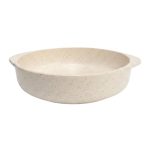 TOPGRES - STONEWARE CERAMIC TAJINE / 29.5 x 23 CM - 350 CL / 2 HANDLES / WHITE STONE NO LID