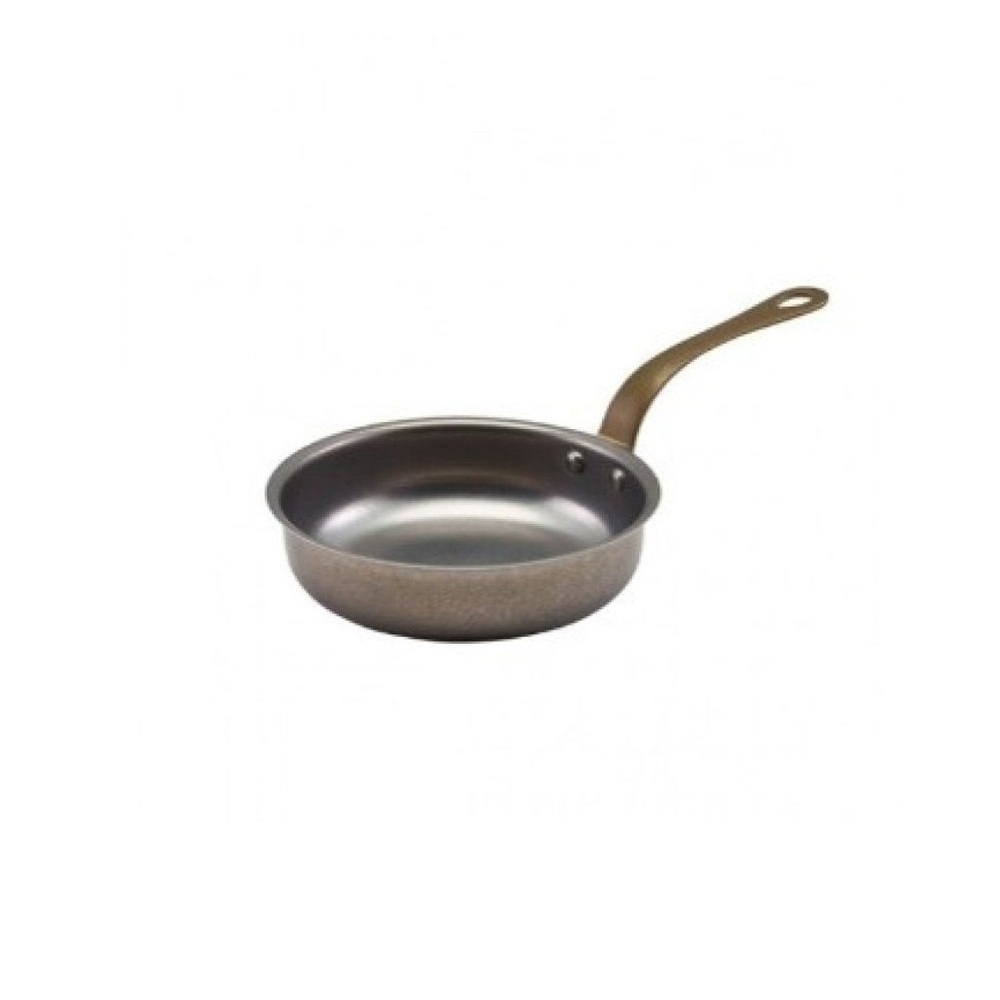 53-973.jpg GTSA - SERVING PAN VINTAGE MATT SILVER WITH BRONZE HANDLE 13.5 x 3.8 CM - Image 1
