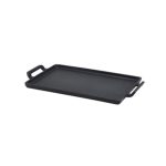 GENWARE - CAST IRON RECTANGULAR PLATTER WITH HANDLES 25 x 15.5 CM