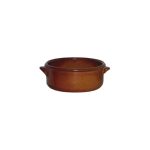 TELE - CERAMIC SERVING BOWL WITH HANDLES BROWN 16 x 6 CM / 750 ML