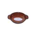 TELE - CERAMIC SERVING DISH WITH HANDLES BROWN 19 x 4.2 CM / 700 ML