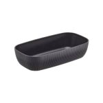 LEONE - NORWAY DARK GREY MELAMINE TRAY 32.5 x 17.6 x 7.5 CM