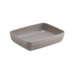 LEONE - NORWAY DOVE GREY MELAMINE TRAY 32.5 x 26.5 x 7.5 CM