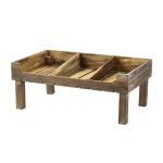 GENWARE - RUSTIC WOODEN DISPLAY CRATE STAND 53 x 32 x 21 CM