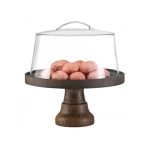 GB - CAKE STAND BIRCH WOOD ⌀35 x 12 CM WENGE