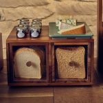 GENWARE - ACACIA WOOD DOUBLE BREAD BOX 34.5 x 32.5 x 19 CM - Image 3