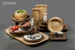 ESPIEL - WOODEN SQUARE SERVING TRAY 30 x 30 x 2.5 CM - Image 2