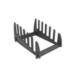 NOV - CUTTING BOARD STAND 6 PLACES PLASTIC BLACK 2.5 MM