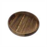 XM - ACACIA WOODEN SERVING PLATTER DEEP ROUND 32.5 x 4.8 CM