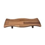 XM - ACACIA WOODEN SERVING BOARD FOOTED IRREGULAR 48 x 22.5 x 5.5 CM