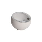 GTSA - ORB MELAMINE BOWL STONE WITH CLEAR LID 16.7 x 12.2 CM / 990 ML