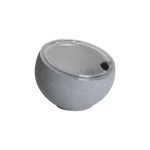GTSA - ORB MELAMINE BOWL GREY WITH CLEAR LID 20 x 14.6 CM / 1.6 L