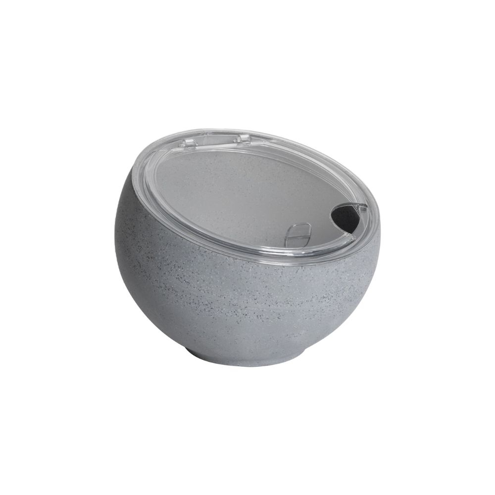 28-6057.jpg GTSA - ORB MELAMINE BOWL GREY WITH CLEAR LID 20 x 14.6 CM / 1.6 L - Image 1