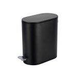 ESTIA - OVAL PEDAL BIN BLACK MATT 5 L SOFT CLOSING