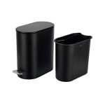 ESTIA - OVAL PEDAL BIN BLACK MATT 5 L SOFT CLOSING - Image 6