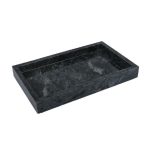 ESPIEL - MARBLE RECTANGULAR TRAY BLACK 30 x 20 x 3 CM