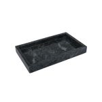 ESPIEL - MARBLE RECTANGULAR TRAY BLACK 25 x 15 x 3 CM