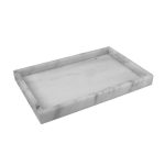 ESPIEL - MARBLE RECTANGULAR TRAY WHITE 30 x 20 x 3 CM