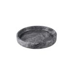 ESPIEL - MARBLE ROUND TRAY BLACK 15 x 3 CM