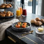 ESPIEL - MARBLE ROUND TRAY BLACK 15 x 3 CM - Image 2
