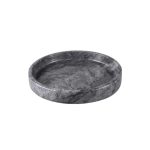 ESPIEL - MARBLE ROUND TRAY BLACK 20 x 3 CM