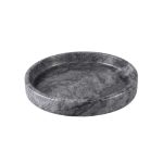 ESPIEL - MARBLE ROUND TRAY BLACK 25 x 3 CM