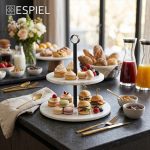ESPIEL - MARBLE ETAGERE 2-TIER WHITE 25 x 26 CM - Image 2