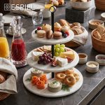 ESPIEL - MARBLE ETAGERE 3-TIER WHITE 30 x 36 CM - Image 2