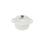 ESPIEL - VOLCANO ENAMELLED CAST IRON MINI CASSEROLE WHITE 10 x 8 CM / 250 ML