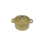 ESPIEL - VOLCANO ENAMELLED CAST IRON MINI CASSEROLE GREEN 10 x 8 CM / 250 ML