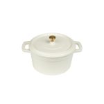 ESPIEL - VOLCANO ENAMELLED CAST IRON MINI CASSEROLE WHITE 14 x 10 CM / 750 ML