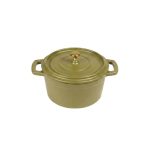 ESPIEL - VOLCANO ENAMELLED CAST IRON MINI CASSEROLE GREEN 14 x 10 CM / 750 ML